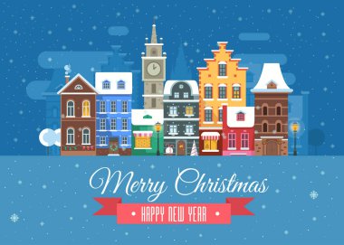 año nuevo y tarjeta de felicitación de Navidad