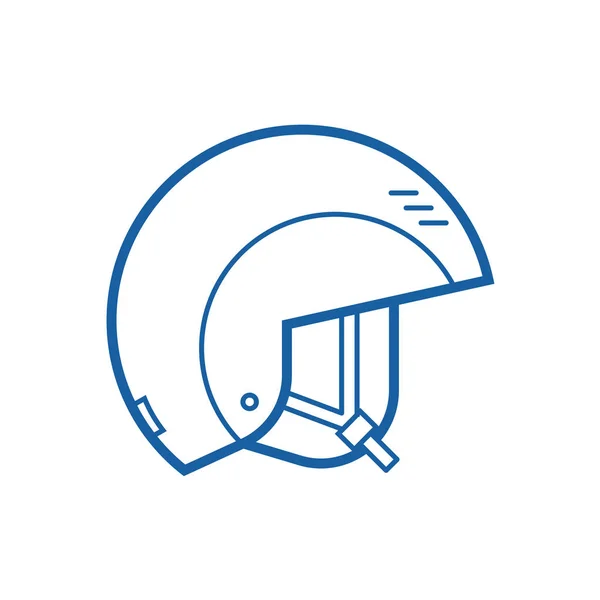 Snowboarding Helmet Vector Line Icon — Stock Vector