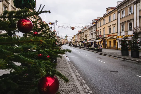 Warschau kerstversiering — Stockfoto