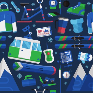 Kış sporları desen