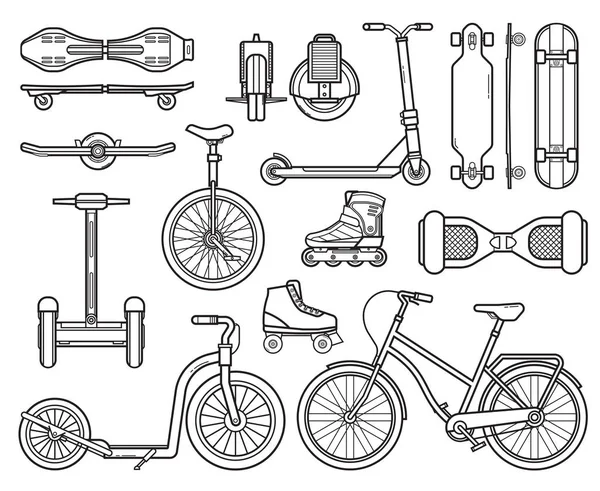 Város alternatív szállítási és modulok — Stock Vector