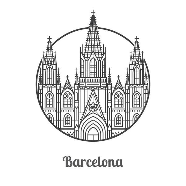 Monumento de Barcelona Icono — Vector de stock