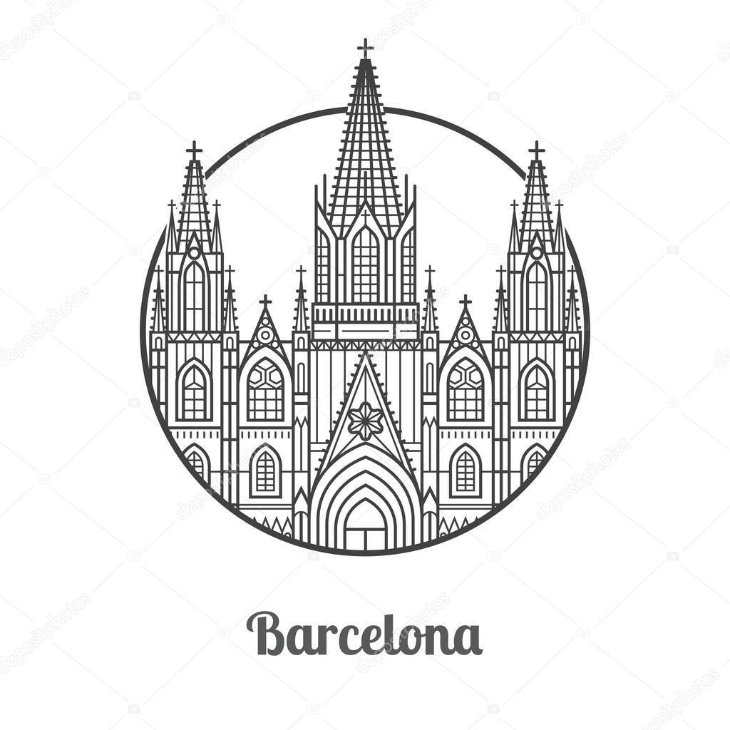 Landmark of Barcelona Icon