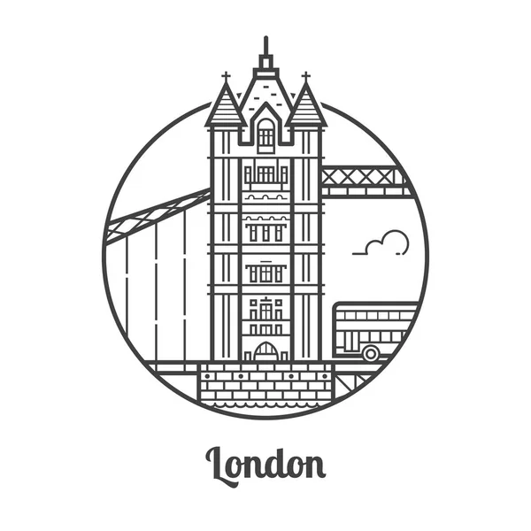 Путешествие лондонской иконы — стоковый вектор