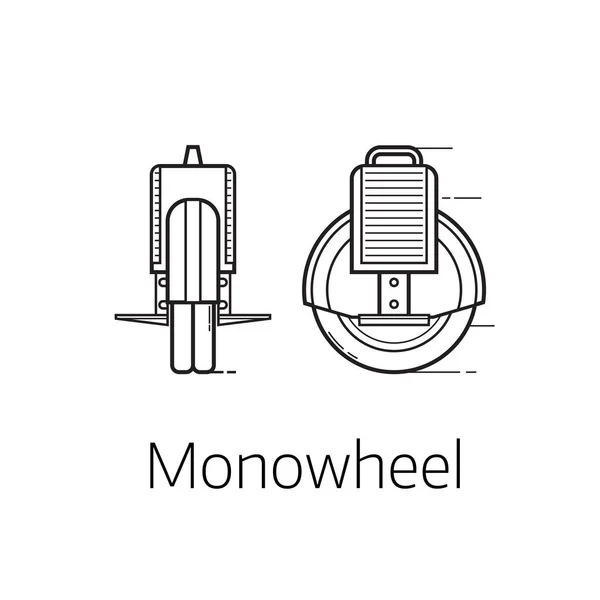 Monowheel alternatív városi közlekedésért — Stock Vector