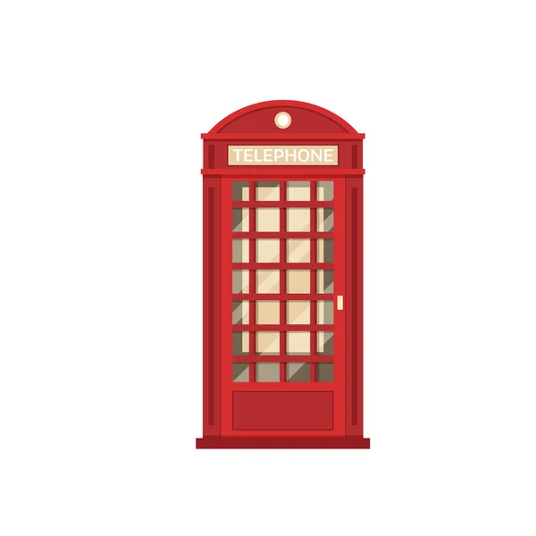 Червоний телефонна будка — стоковий вектор