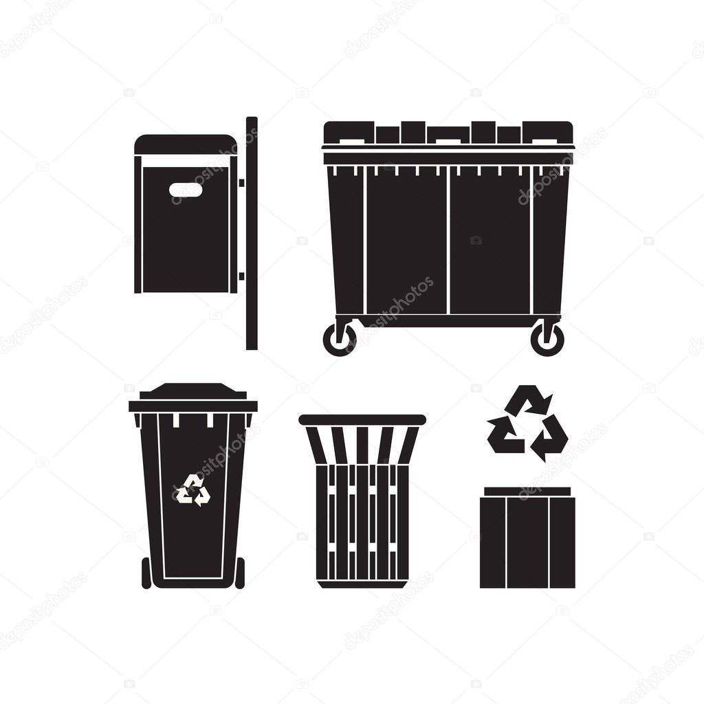 Garbage Bins and Trashcans Icons