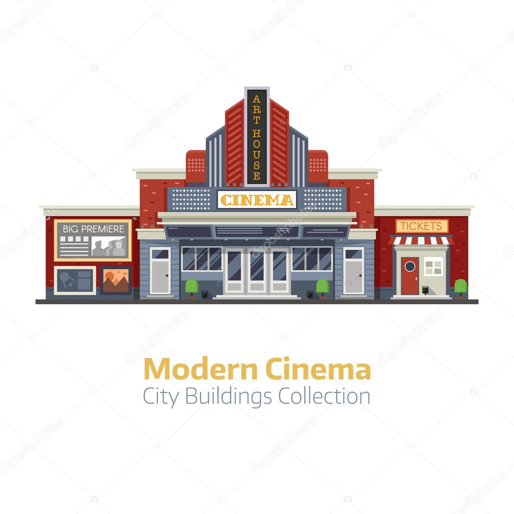Modern Cinema Building Exterior