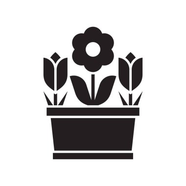 Bahar çiçek Pot simgesi
