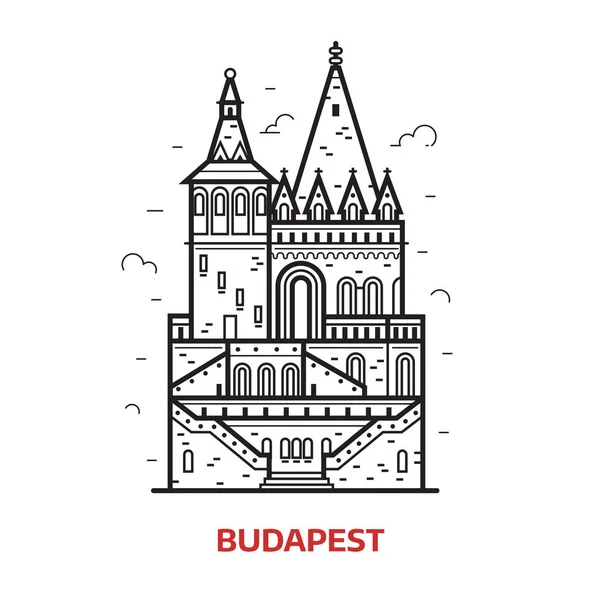 Budapest Landmark ikonen — Stock vektor