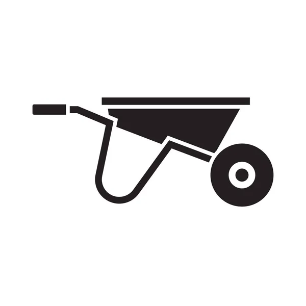 Tuin kruiwagen pictogram — Stockvector