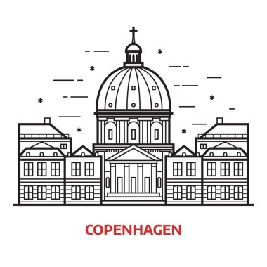 Copenhagen Landmark vektör çizim