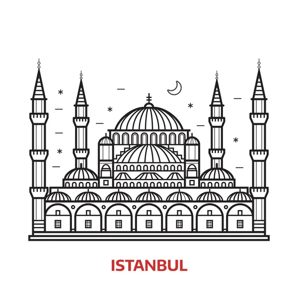 Istanbul Landmark vectorillustratie — Stockvector