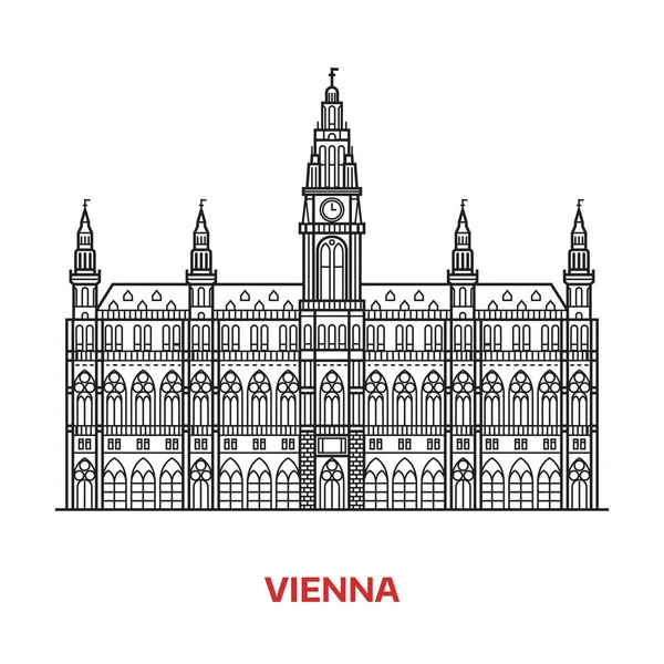 ウィーンのランドマークのベクトル図 — ストックベクタ