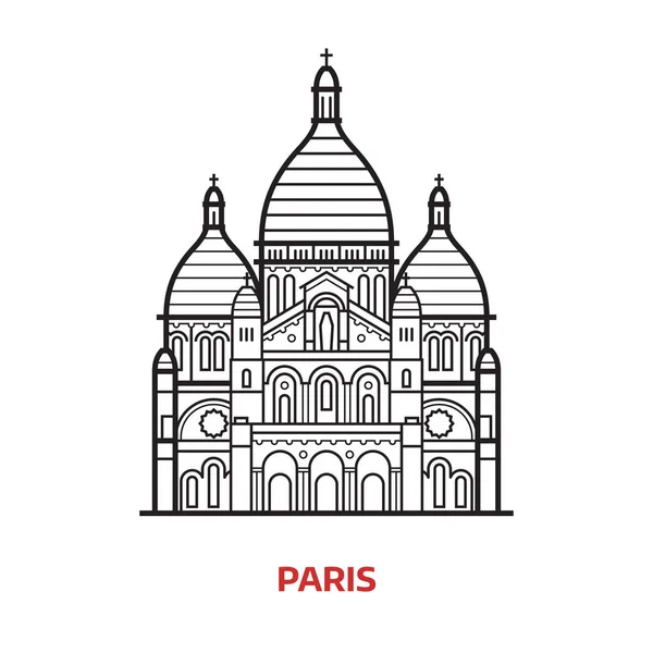 パリのランドマークのベクトル図 — ストックベクタ