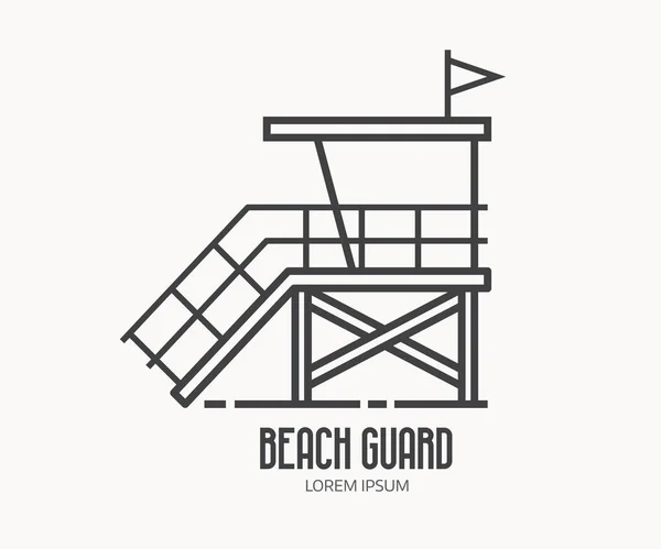 Pláž Guard Logo šablona — Stockový vektor