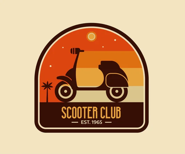 Distintivo ou Emblema do Clube de Scooter —  Vetores de Stock