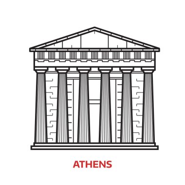 Atina Landmark vektör çizim