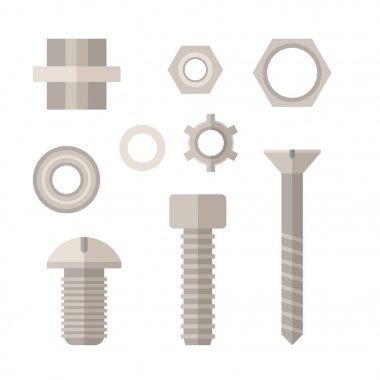 Vida, cıvata ve somun Icons Set