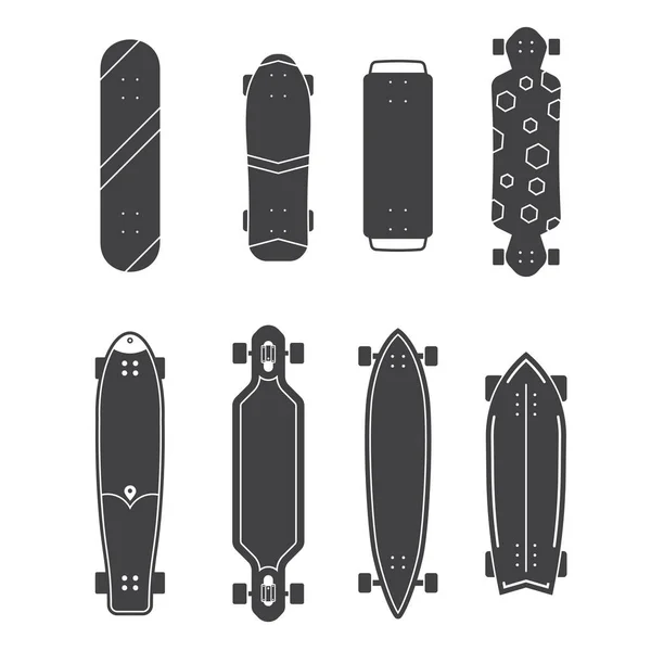 Ensemble de skateboards différents — Image vectorielle