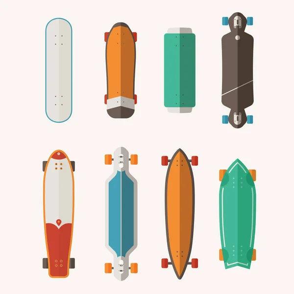 Olika Skateboards Set — Stock vektor