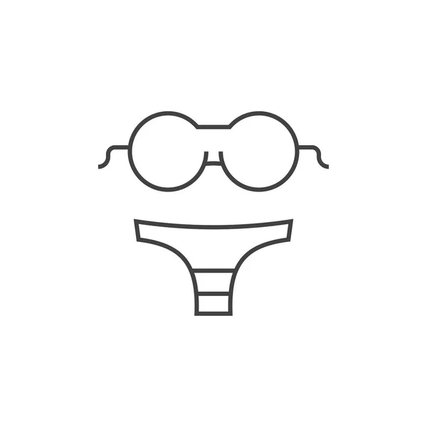 Kvinnor Beach kostym ikon — Stock vektor