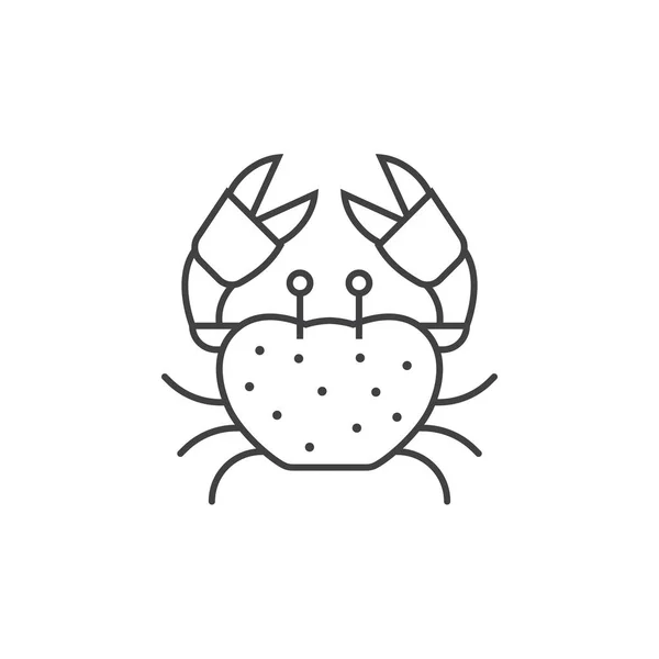 Icône de ligne de crabe de mer — Image vectorielle