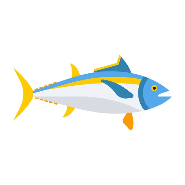 Blå tonfisk-ikonen — Stock vektor