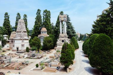 Anıtsal mezarlığı, Milano, İtalya