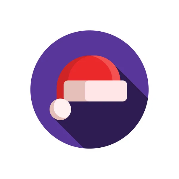 Weihnachtsmann-Hut-Ikone — Stockvektor