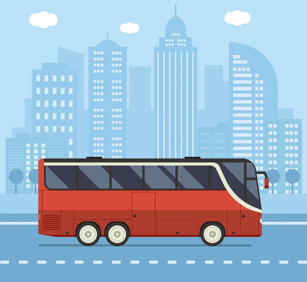 Veřejné City Bus koncept ilustrace — Stockový vektor