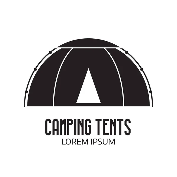 관광 캠프 로고 또는 텐트 아이콘 — 스톡 벡터