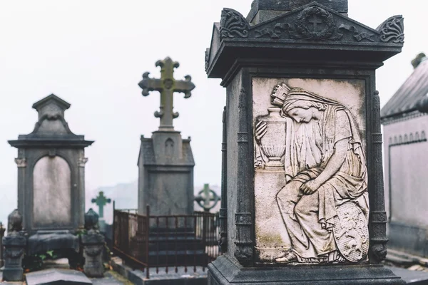 Cemetery Monuments and Tombs in Ghent, Belgium — Stock Photo, Image