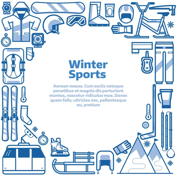 Wintersport Lifestyle grenskader — Stockvector