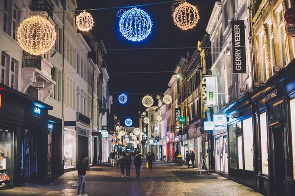 벨기에 겐트 크리스마스 거리 — 스톡 사진