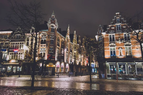 比利时根特圣诞街 — 图库照片
