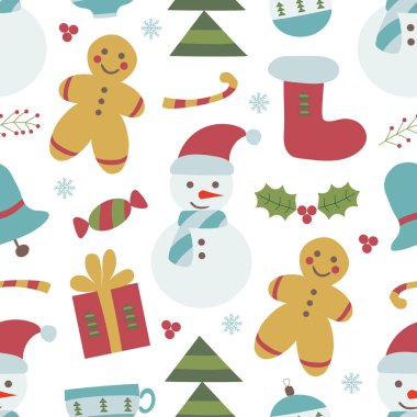 Çocukça Noel Seamless Modeli