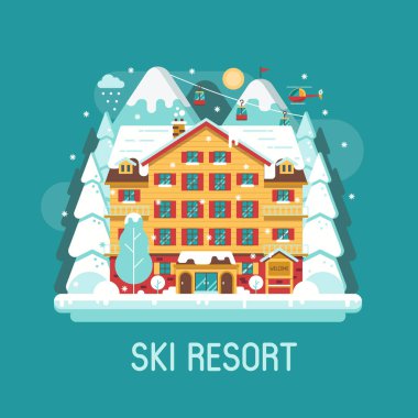 Kış Kayak Resort düz yatay