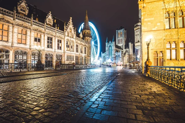 Dönme dolap Ghent Kış Festivali — Stok fotoğraf