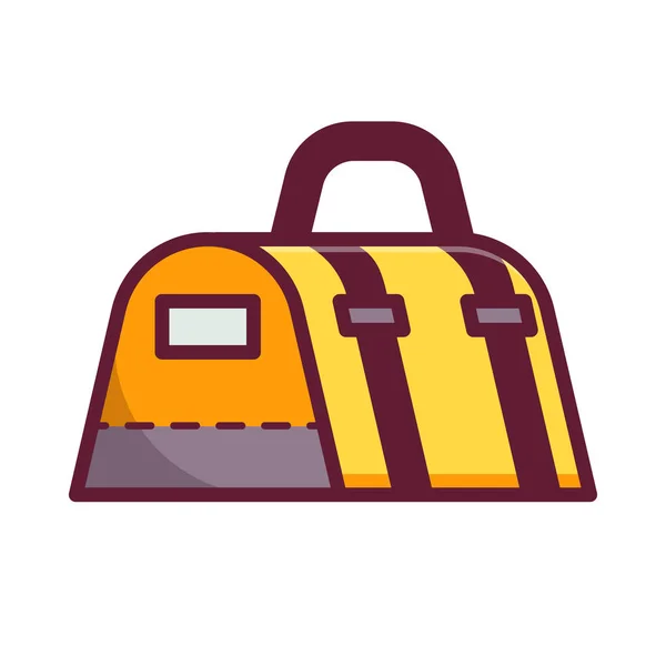 Yellow Sport Bag Icon — Stock Vector