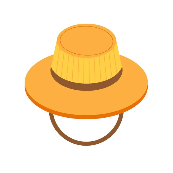 Izometryczne turystyczne Safari ikona kapelusz — Wektor stockowy