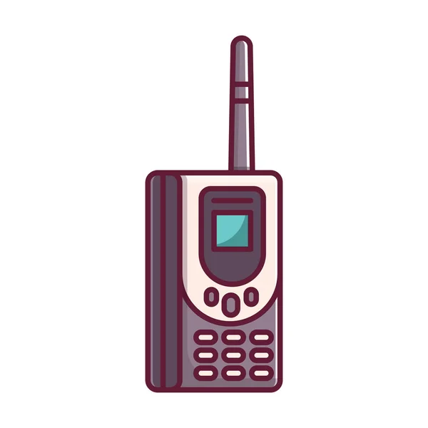 Oude Retro Vintage baksteen mobiele telefoon — Stockvector