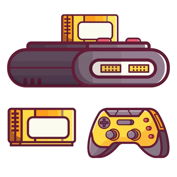 Retro Classic TV Game Console — Stock Vector