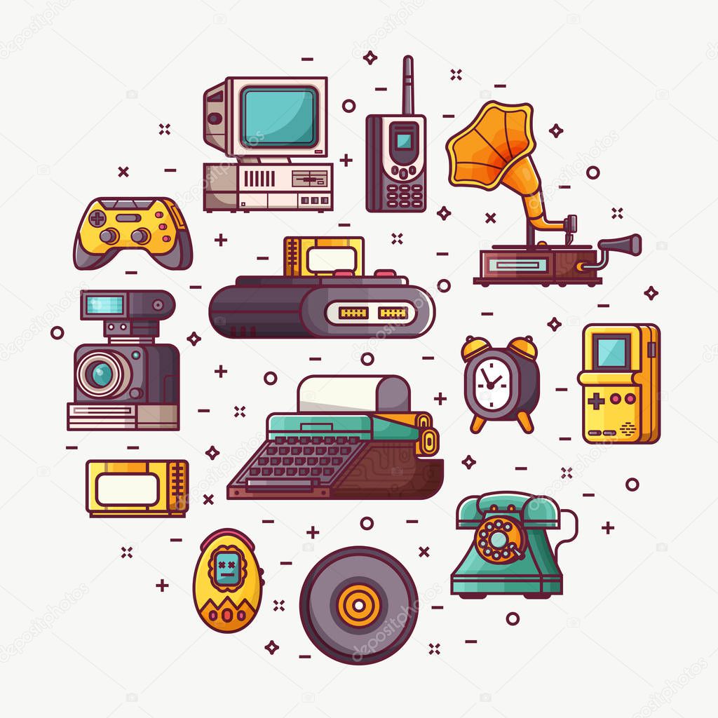 Retro Technology and Vintage Things Card