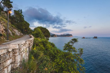 Adriatic Coast Panorama Petrovac yakınındaki