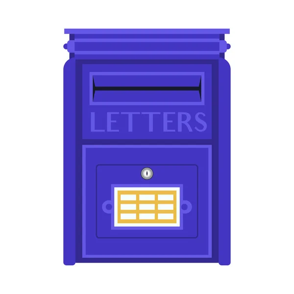 レトロな青い文字のボックス — ストックベクタ