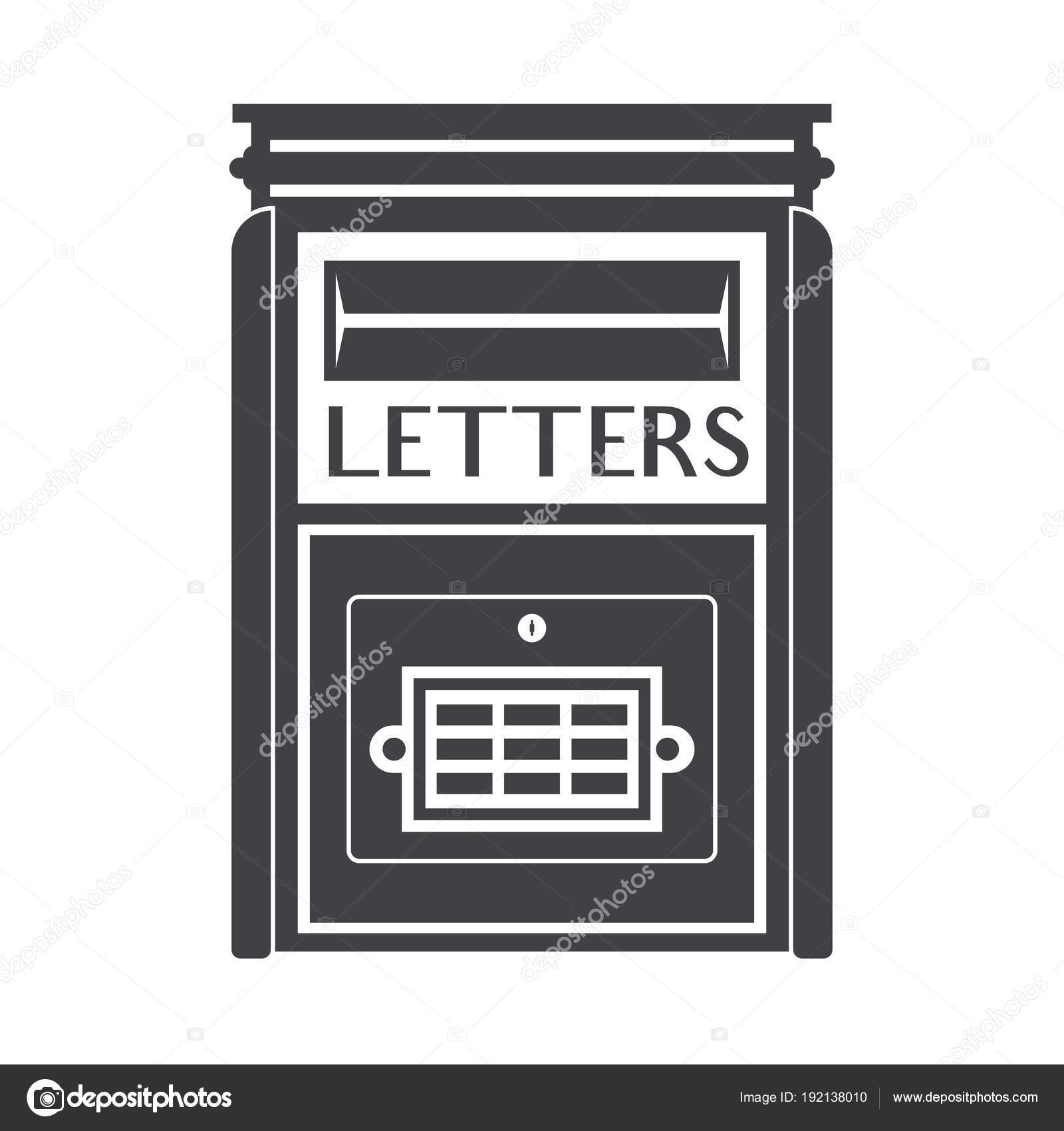 Image vectorielle Boîte aux lettres icône contour par ©krugli86@gmail.com -  192138010, image size:1600x1700