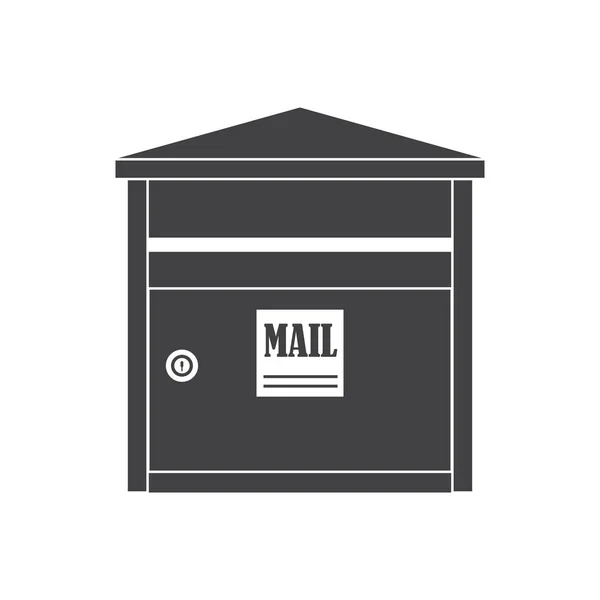 Posta kutusu anahat simgesini — Stok Vektör