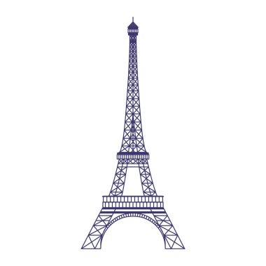 Eyfel Kulesi vektör simge düz tasarım