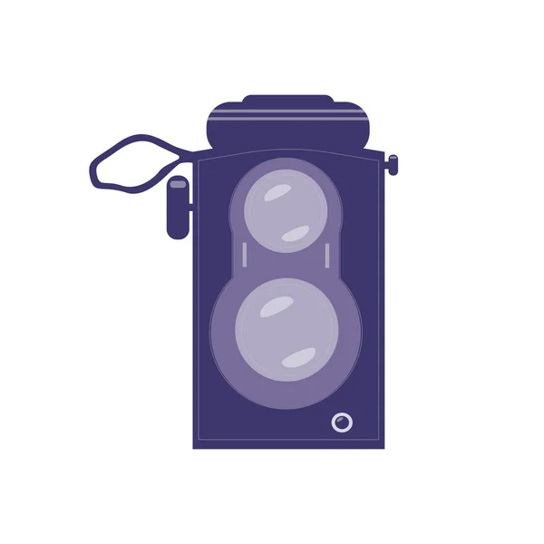 Filmkamera-Ikone mit zwei Linsen — Stockvektor